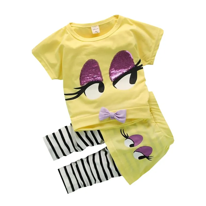 TZCZX/Новые летние комплекты для маленьких девочек модный костюм с рисунком детей