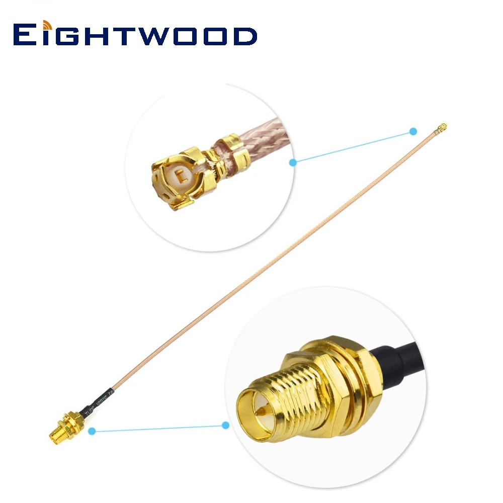 Eightwood Wi Fi антенна RF кабель RG178 30 см U.FL IPX IPEX к RP SMA женский для беспроводной мини PCI