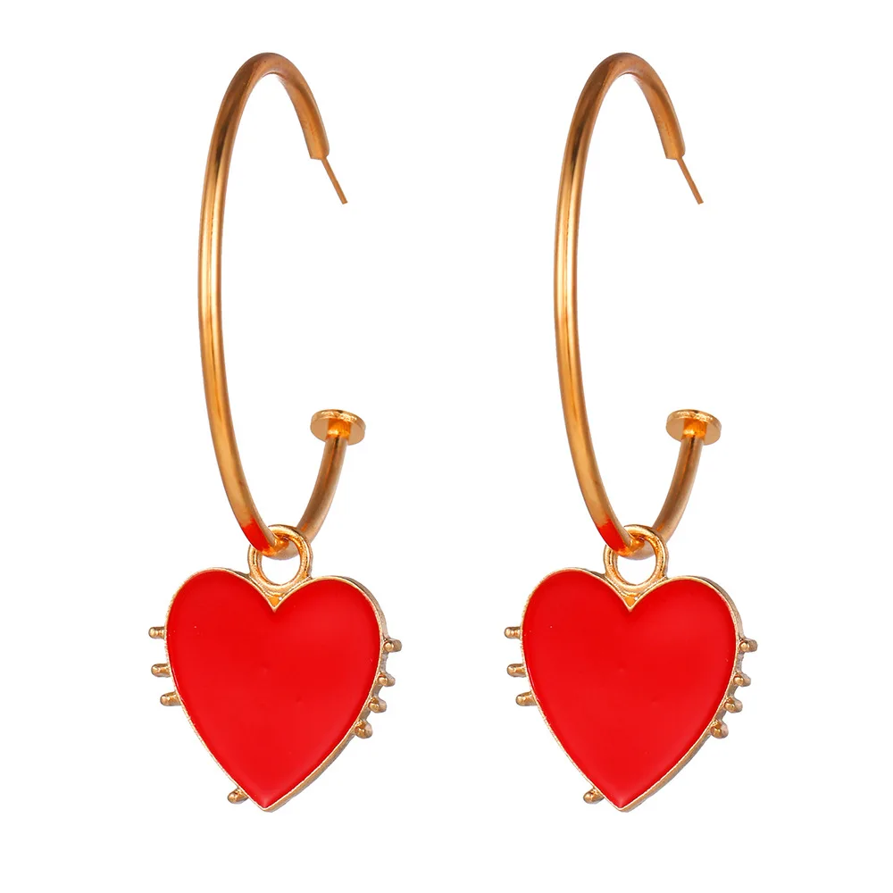 Европейские и американские популярные висячие серьги с большими серьгами love в