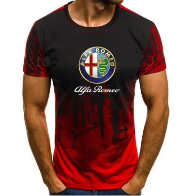 

Men 2020 High Quality M-5xl Alfa Romeo T-shirt Men T-shirt Print T Shirt Short Sleeve Casual Tops Summer T-shirt ee