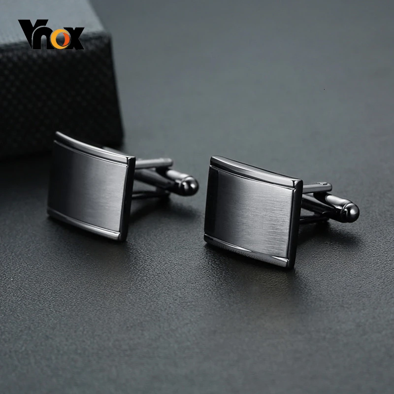 Мужские Винтажные запонки Vnox серые тоновые Квадратные мужские подарки ювелирные