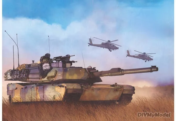 DIYMyModeI USA RuM1 Abrams MBT KIT de modelo de papel artesanal, rompecabezas de juguete hecho a mano, regalo, accesorios de pel&iacute;culas-1
