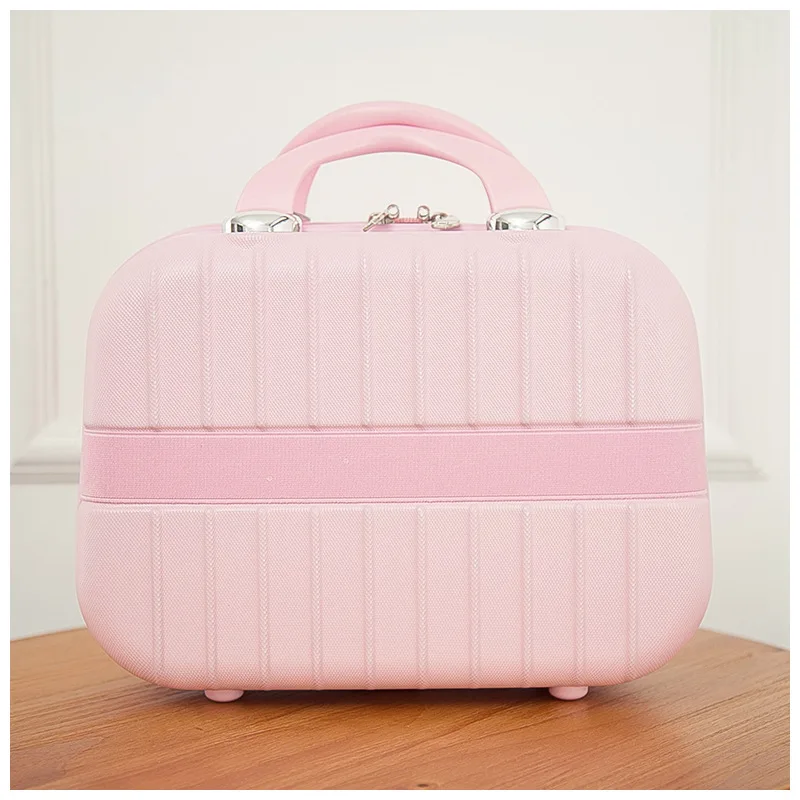 

Cute cartoon cat cosmetic case 14 inch cartoon suitcase make up case cosmetic bag samll Travel hand luggage