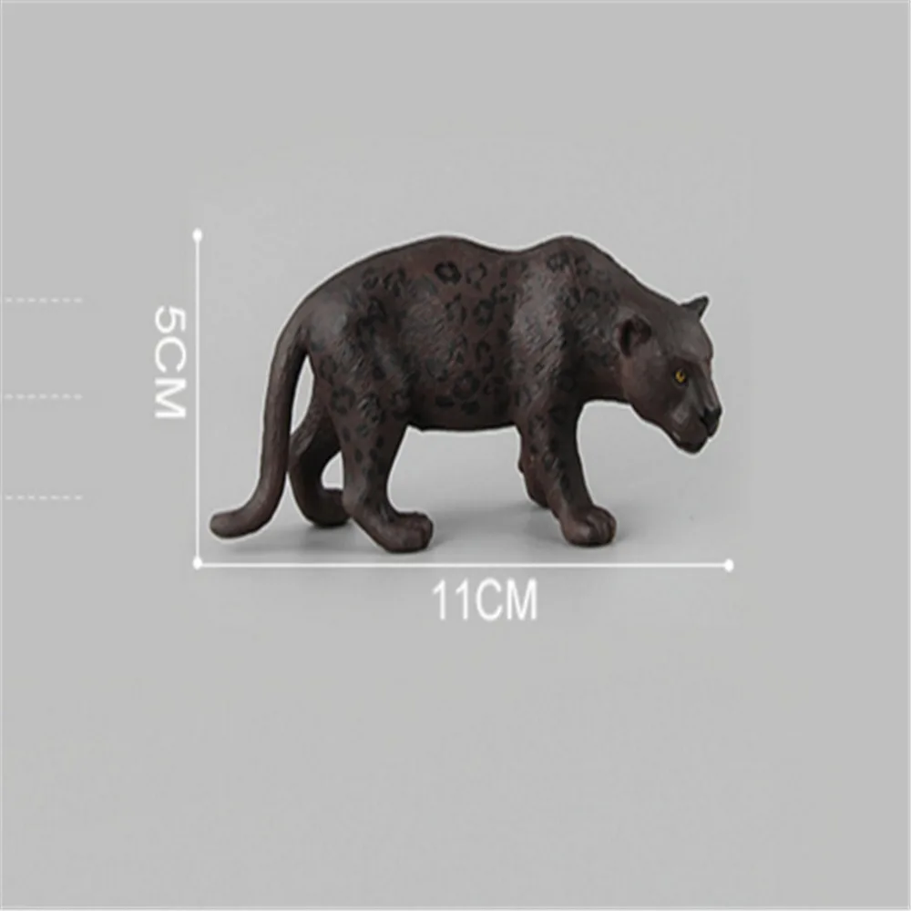12*4 5 см детские игрушки Дикая жизнь животные черные леопардовые модели Детские