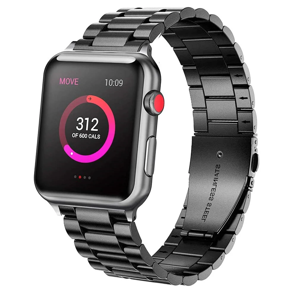 Ремешок для наручных часов Apple Watch Series 4 5 40 мм 44 деловой браслет из нержавеющей