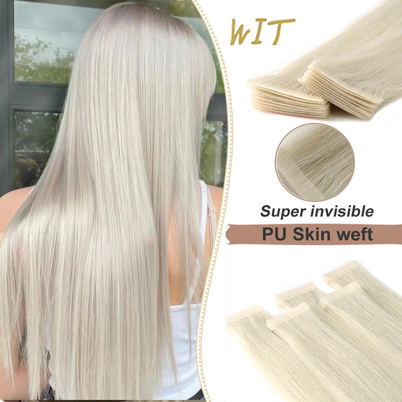 

Бесшовная невидимая лента для наращивания человеческих волос, 22 дюйма, 0,9 см