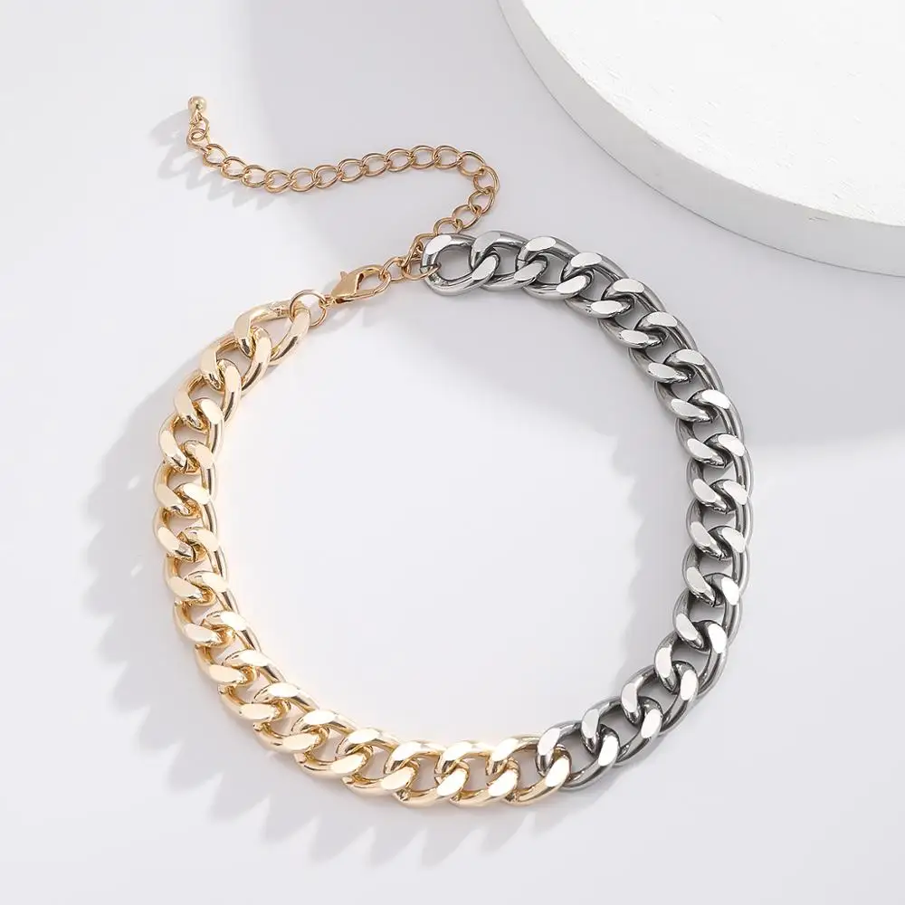 

Thick Short Choker Necklace for Women Jewelry for Women Collar Cuban Link Vintage Chain