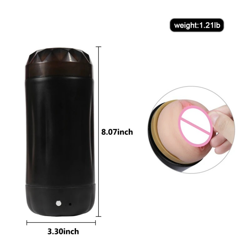 Male Sex Toys Masturbators Sounds and Vibrates Artificial Vagina Masturbation Cup Real Pussy Stimulate Massager | Красота и здоровье