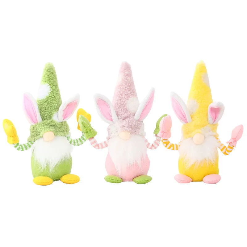 

Easter Faceless Ornaments Desktop Cartoon Rabbit Doll Holiday Decoration Scene Layout Party Decorations Kids Toys 2022