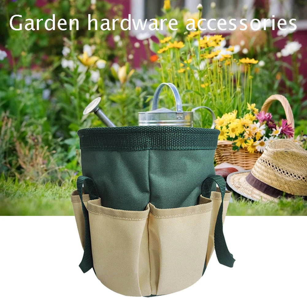 

Oxford Cloth Garden Tool Storage Bag Lightweight Portable Electrician Maintenance Tool Hardware Bucket Tool Storage Basket