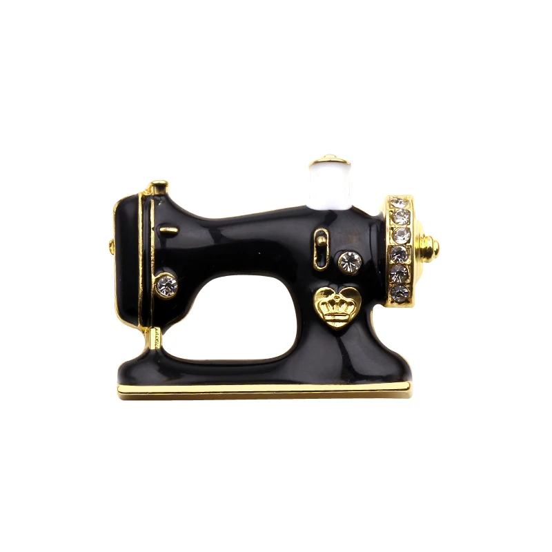 Женская эмалированная брошь в виде швейной машинки | Украшения и аксессуары