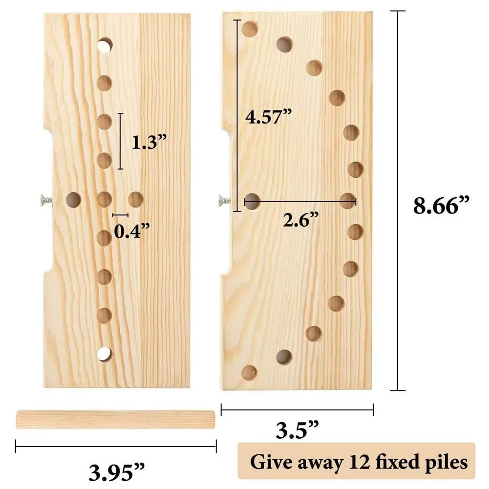 

Ribbon Bowknot Maker Wooden Wreath Bowing Making Tool Party DIY Ribbon Crafts With 12 Pcs Pin Rod For Party Wedding Decoration