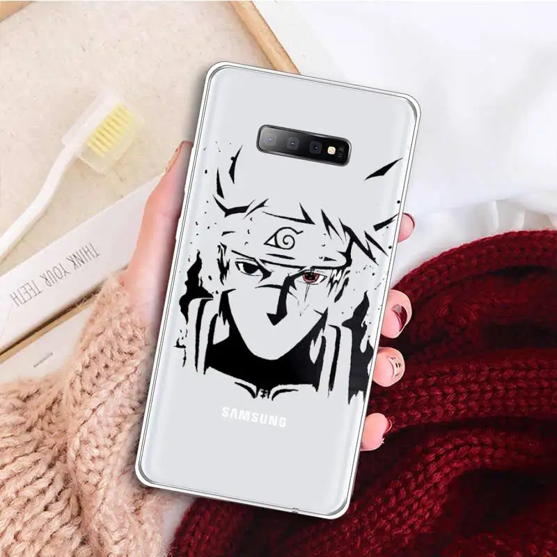 

Sasuke naruto anime manga luxury Phone Case funda Transparent For Samsung Galaxy A 71 21s S note 8 9 10 plus 20 ultra