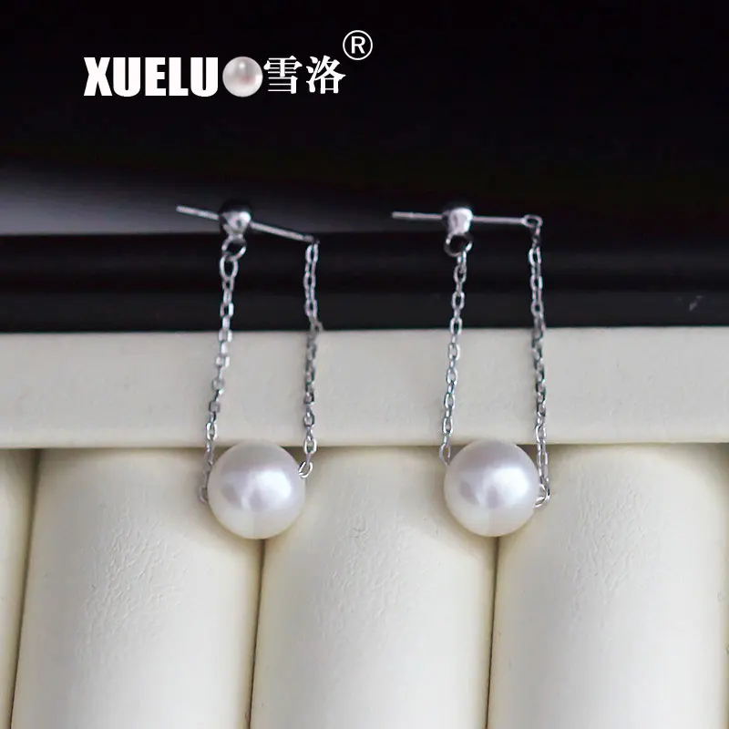 XUELUO два разных серьги с искусственным жемчугом! Женские Длинные круглые из