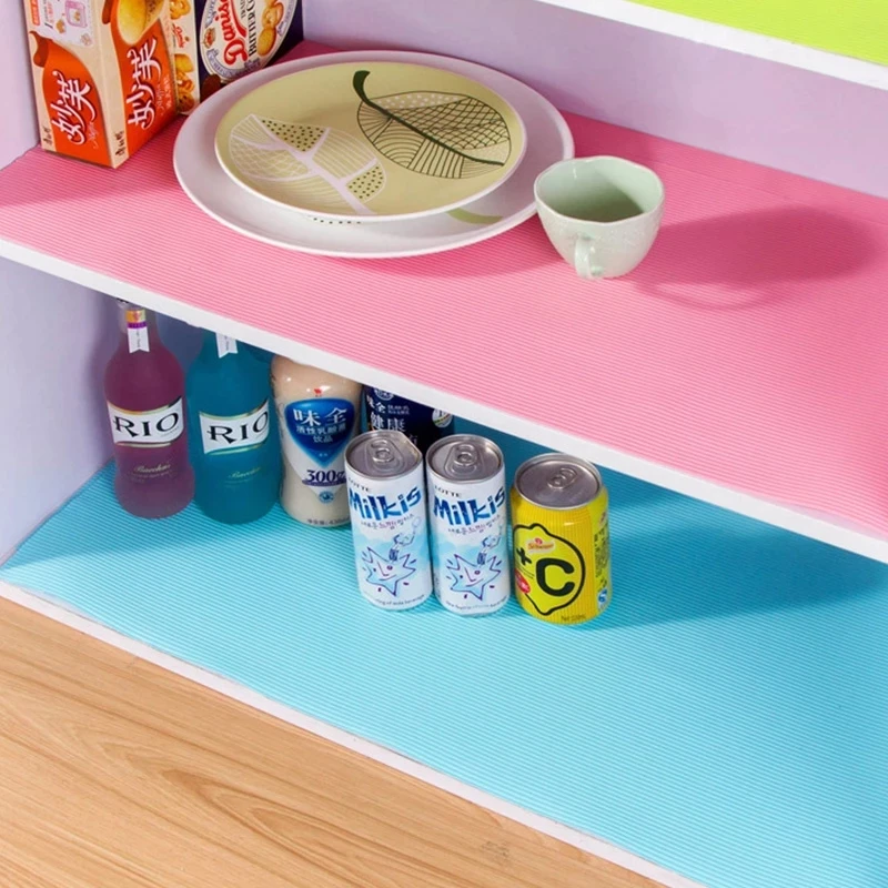 

Reusable Kitchen Shelf Liners Cabinet Mat Waterproof Drawer Mat Moisture-Proof Dust Anti-Slip Fridge Pad Paper