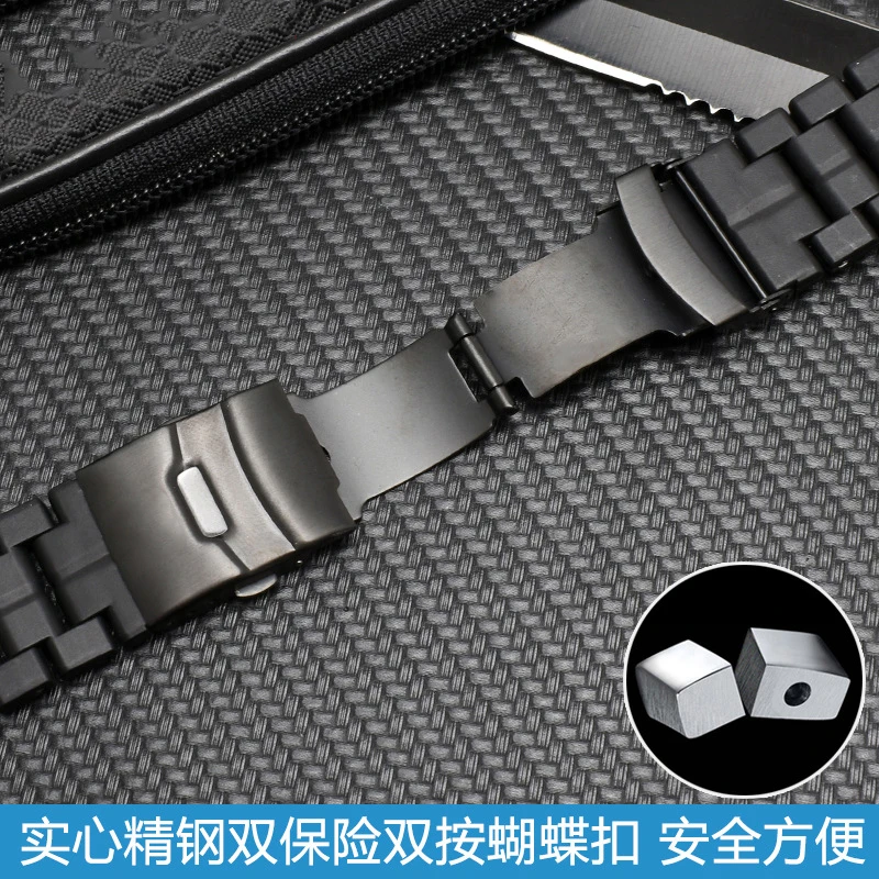 Пластик волокно ремешок для наручных часов Luminox 3050 3051 3080 3150 8800 23 мм черный двойной