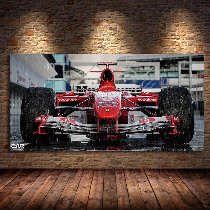 

Ferraris F2004 Car F1 Racing Sport Cars Wall Art Poster and Prints Oil Canvas Painting For Home Living Room Decor Unframed