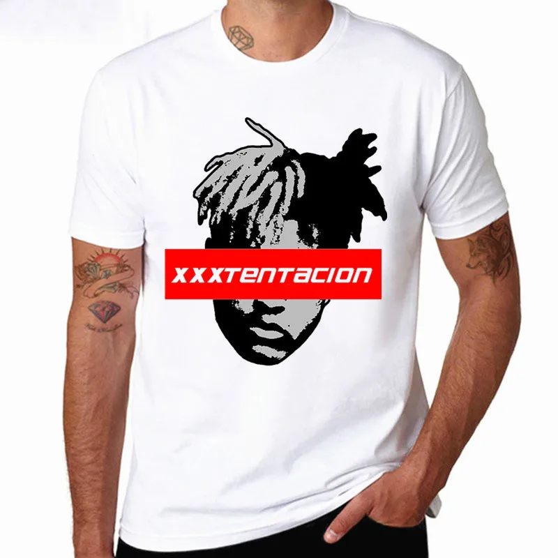 Xxxtentacion Футболка с принтом персонажа Модная Повседневная Фитнес крутая Мужская
