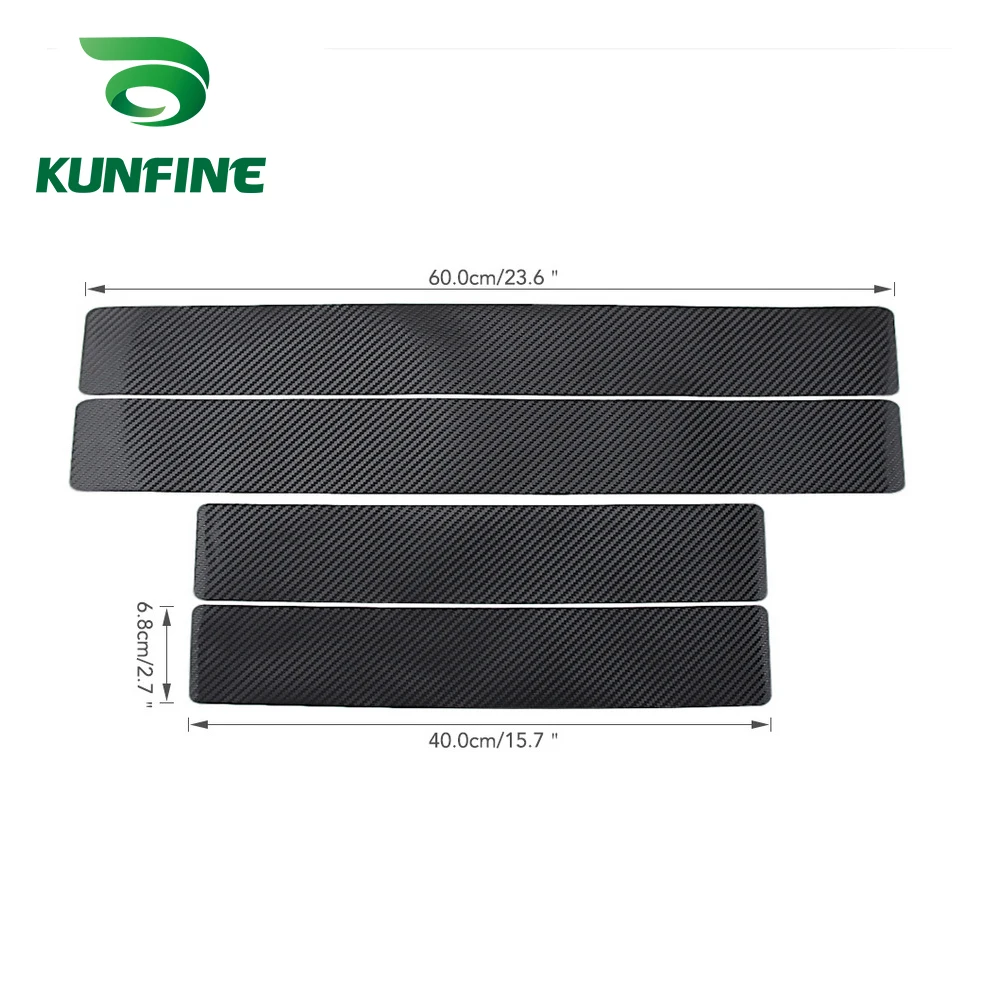 4 шт. Универсальный 3D углерода пайки автомобильной педали Стикеры s порог с