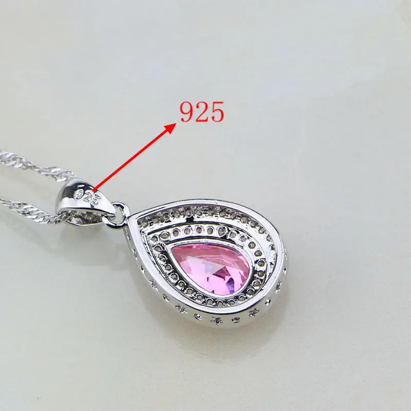 Комплект из колье и серёг серебра 925 пробы с фианитом