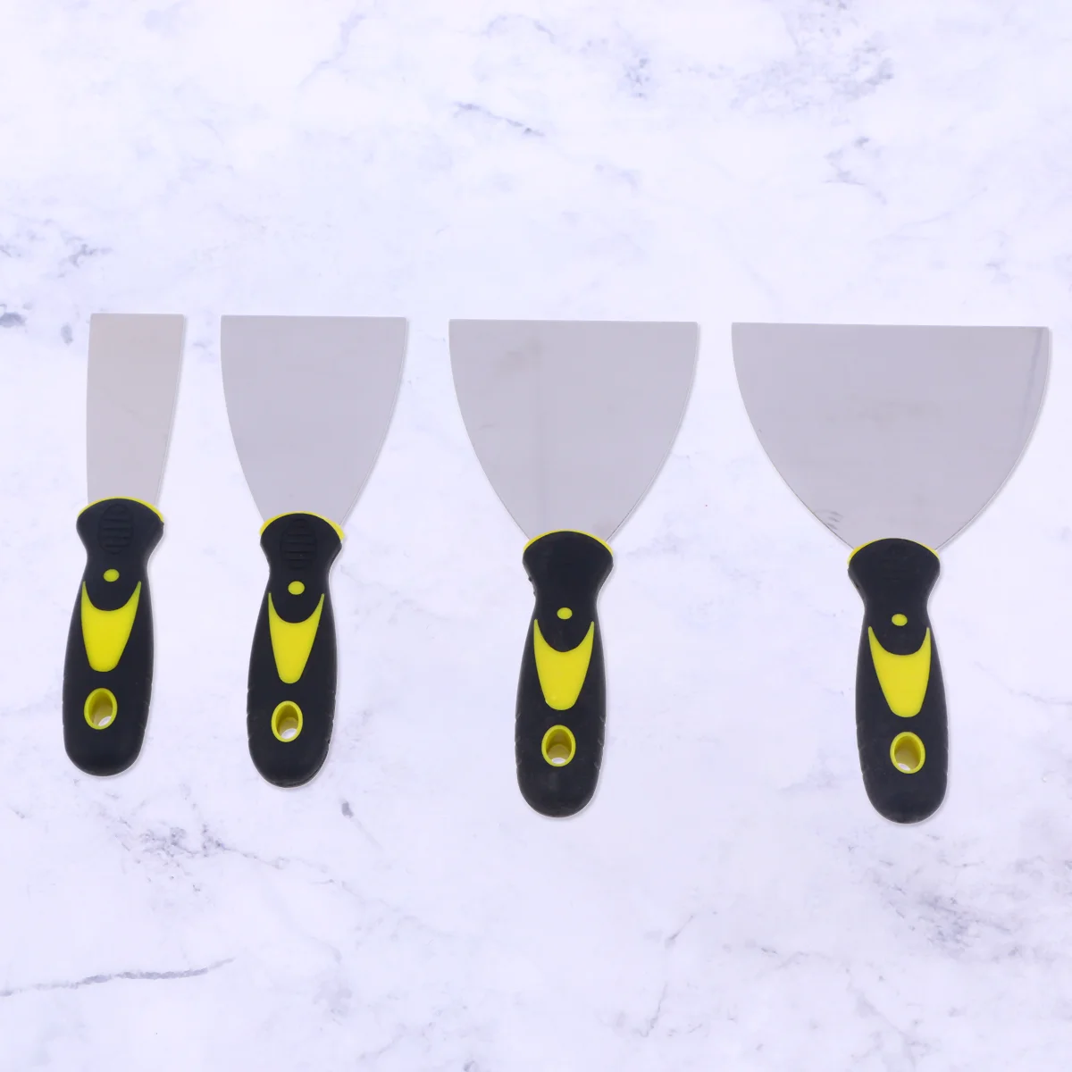 

4 шт. ножи для гипсокартона из нержавеющей стали, набор шпатлевки, настенный скребок с гибкой стальной и удобной и нескользящей ручкой 1,5