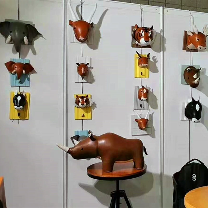 Искусственная кожа животное голова тигра Настенное подвесное украшение
