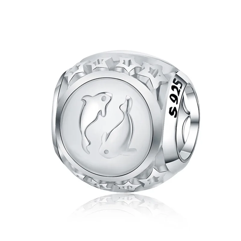 

925 Sterling Silver New Silver Women Constellation Beads Pisces Style For Women 925 Diy Bracelets & Bangles Jewelry