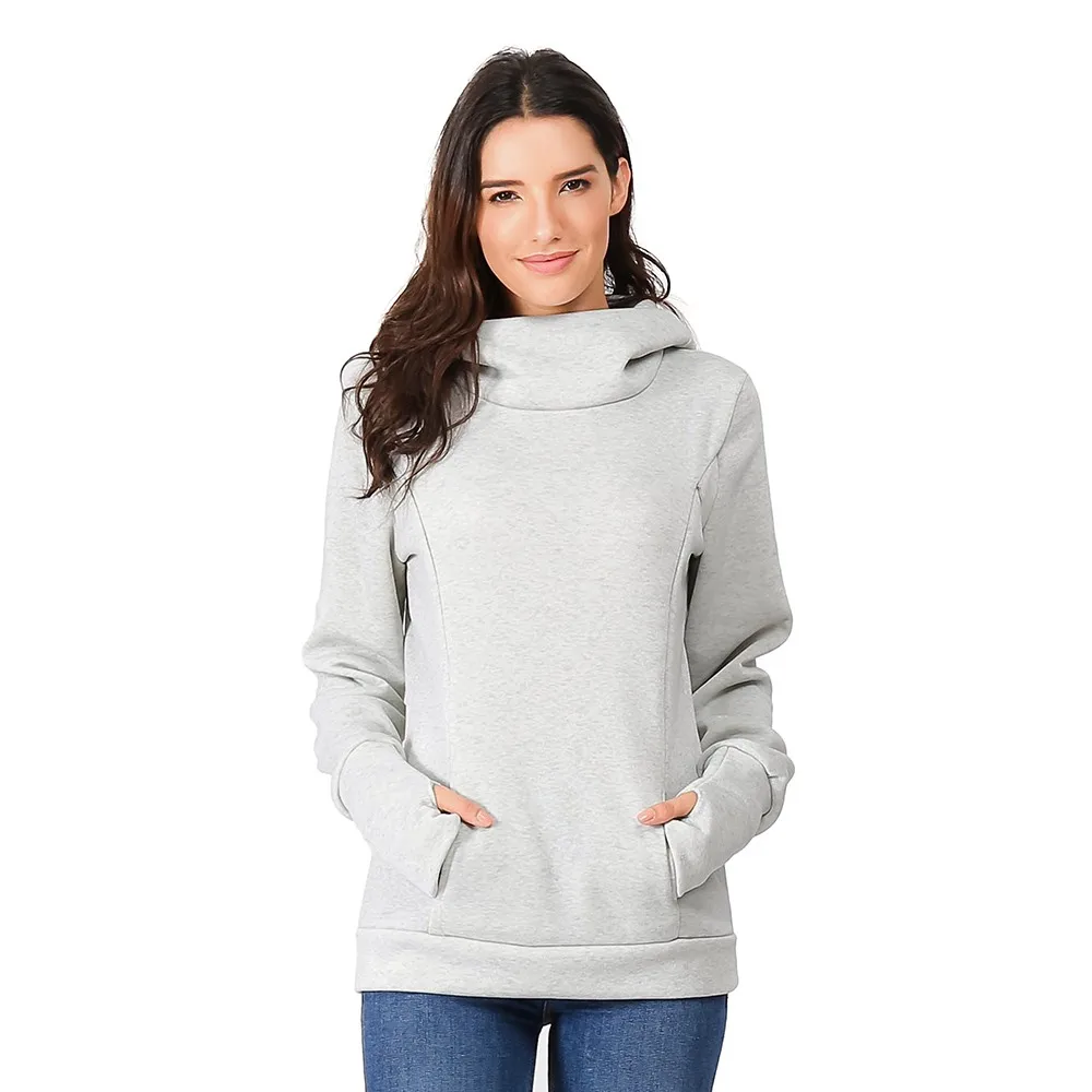 Women Pregnant Tops Nursing Maternity Long Sleeves Hooded Clothes Hoodie Sweatshirts Casual Winter Blouse Women Maternity Top enlarge
