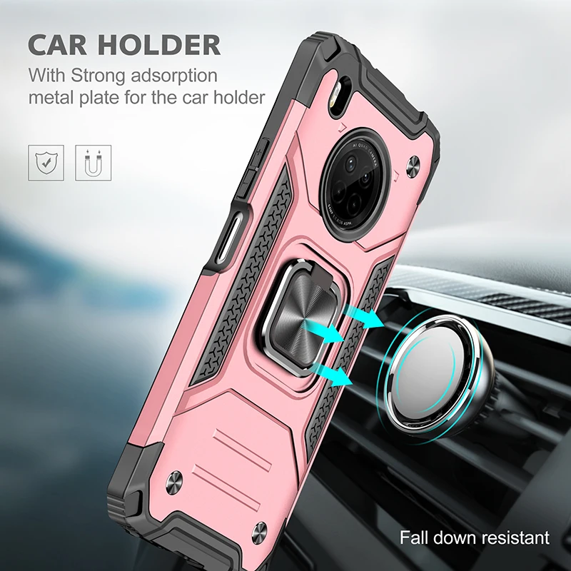 for huawei y7a y9a case shockproof armor magnetic ring holder cover for huawei p smart 2019 2021 psmart z s phone cases free global shipping