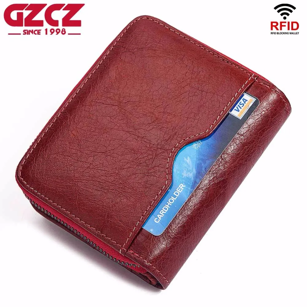 Женский кошелек GZCZ 2019 женский из натуральной кожи короткий с радиочастотной