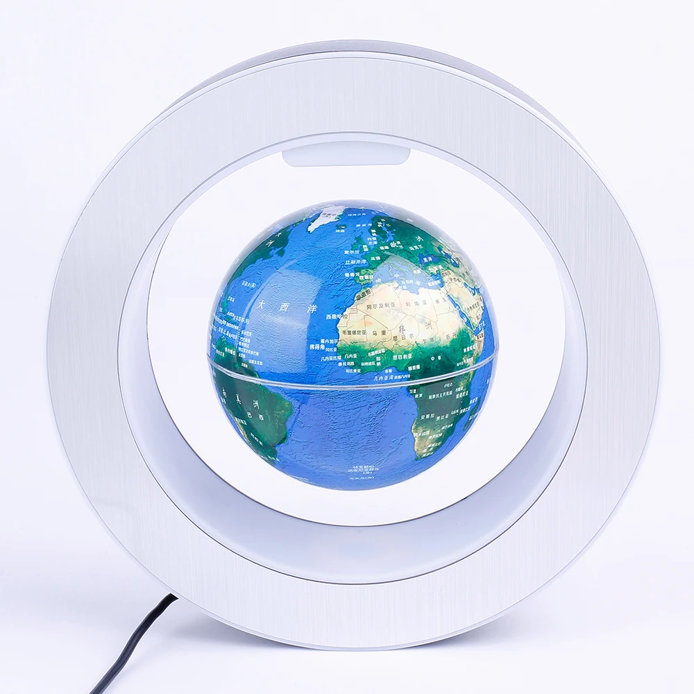 Магнитная левитация плавающая вращающаяся шара 4/ 6 дюймов 7 меняющихся цветов