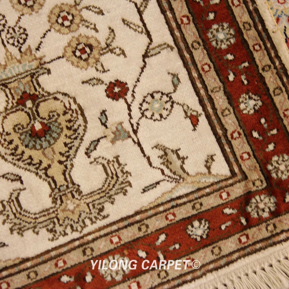 YILONG 1 5 'x 2' маленький шелковый коврик ручной работы красный ковер домашний