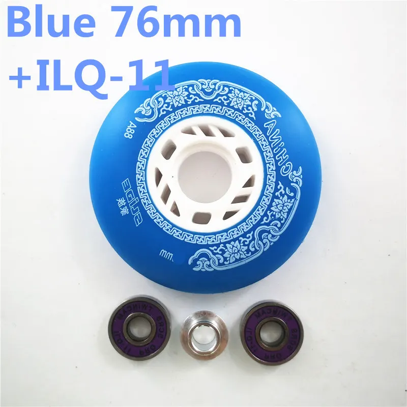 Blue 76mm ILQ11 4 шт./партия 88A скользящие роликовые коньки колеса для Ролики SEBA hv High WFSC KSJ для Powerslide для RB раздвижные тормозные Дрифт колеса - Цвет: Blue 76mm ILQ11
