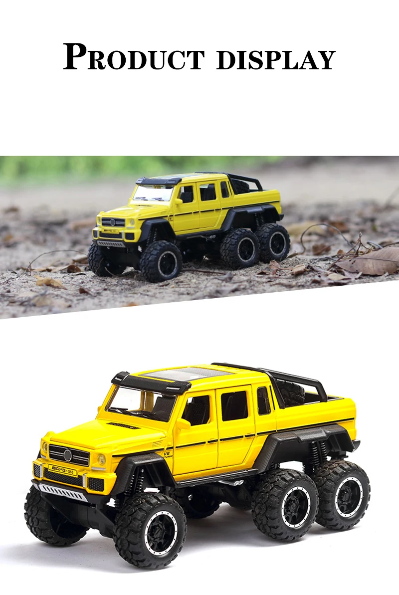 1:32 Масштаб AMG G63 6X6 пикап Внедорожник внедорожный металлический сплав модель автомобиля литые автомобили игрушки для детей Подарки для детей