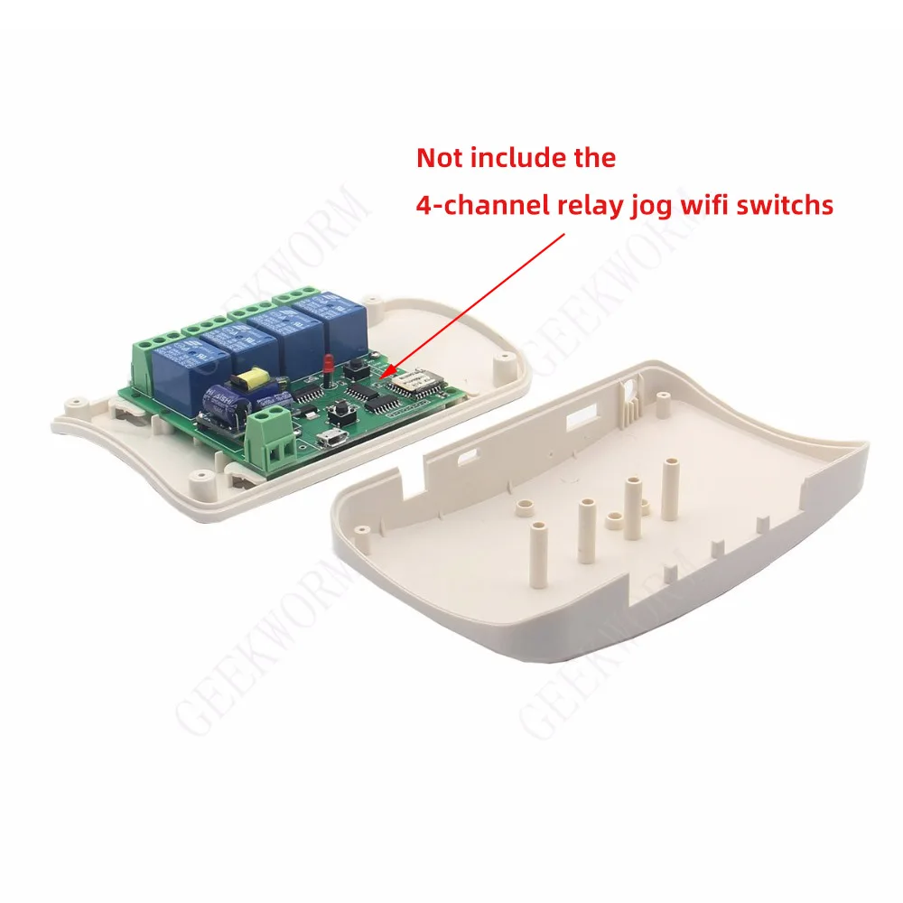 Высокое качество ABS чехол для DIY 4 канала реле Jog Wifi беспроводной умный дом переключатель