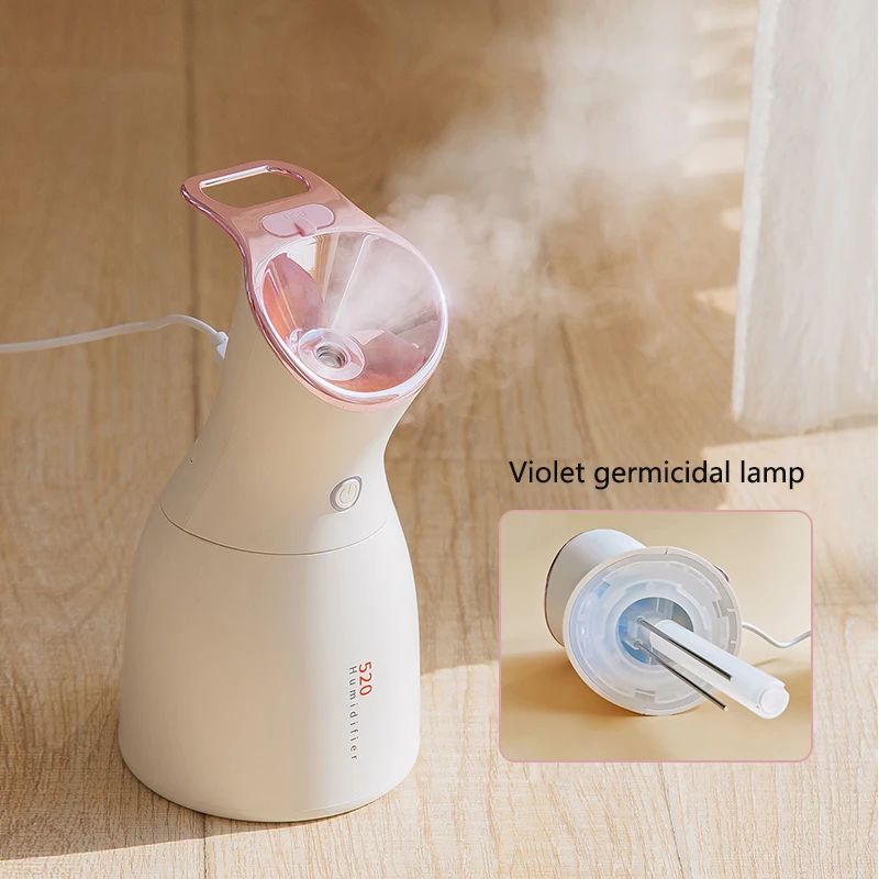 

500ML ultrasonic mini usb air humidifier portable fogger humidifier diffuser led germicidal lamp hydrating face mist maker