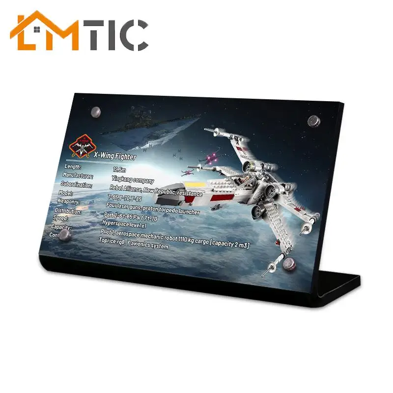 

Acrylic display stand brand suitable for the 75301 Skywalker X-wing fighter building block toy