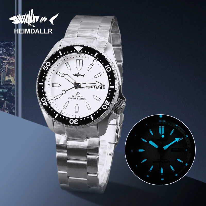 Мужские автоматические часы HEIMDALLR механические Sharkey SKX007 NH36A с сапфировым стеклом