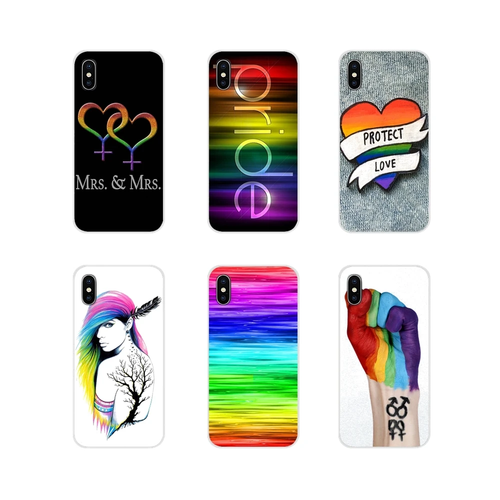 Мягкие прозрачные чехлы для геев лесбиянок ЛГБТ радуга Прайд арт Motorola Moto X4 E4 E5 G5 G5S