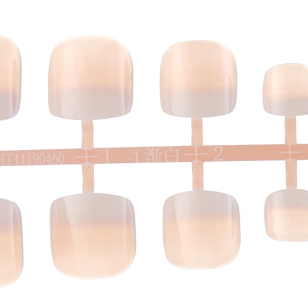 24 шт. накладные ногти во французском стиле полностью закрывающие натуральные