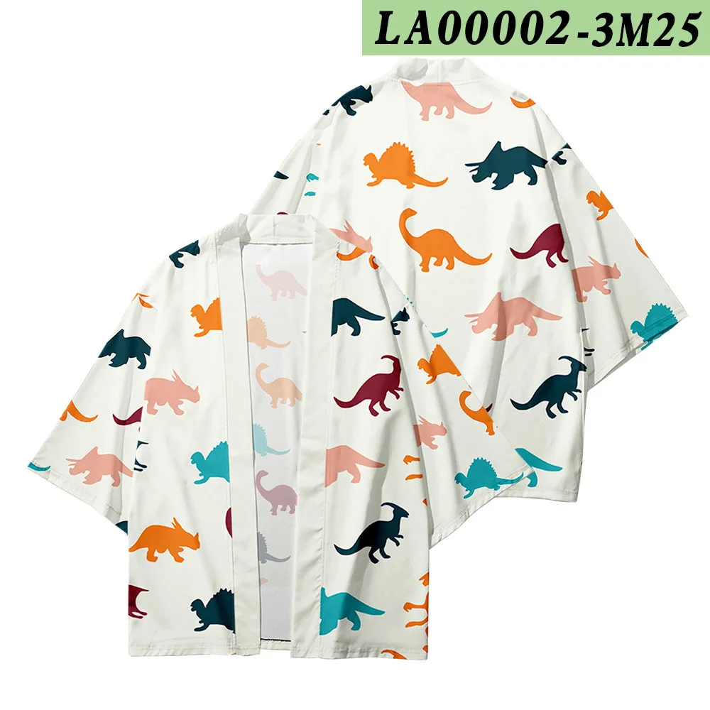 Кимоно в японском стиле Харадзюку для женщин и мужчин кардиган с принтом