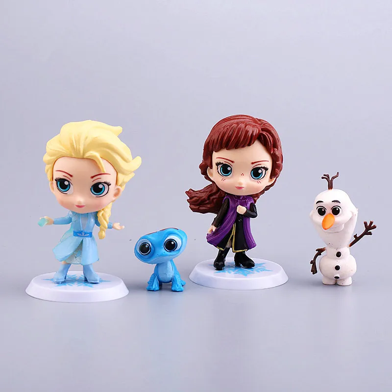 4 шт./компл. экшн-фигурка Принцессы Disney Холодное сердце Анна Эльза Олаф