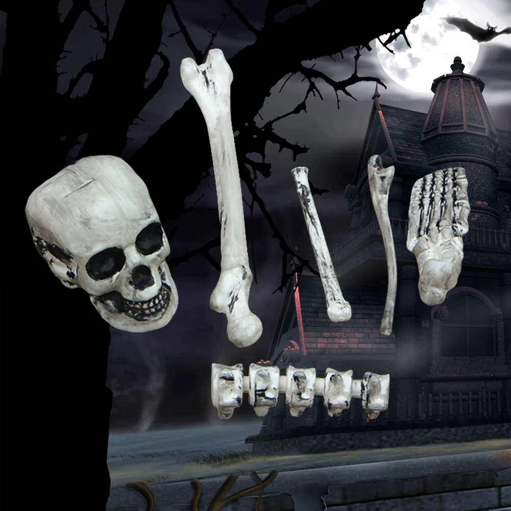 

1 Набор, пластиковые реквизиты, украшения, скелеты, дом с привидениями, страшные реквизиты