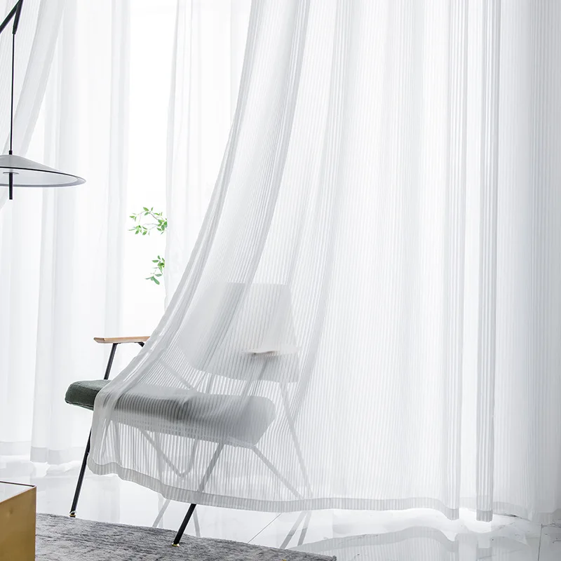 

Modern White Tulle Voile Curtains For Kids Living Room Bedroom Wedding Home Decoration Sheer Curtains Panel Drapes and Blinds