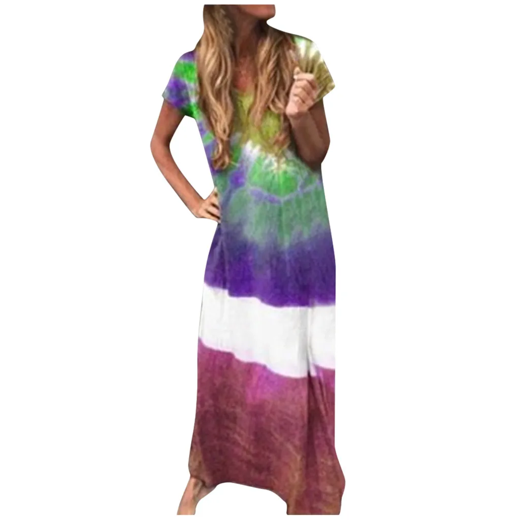 Jaycosin летнее женское платье свободного покроя с v образным вырезом размера плюс