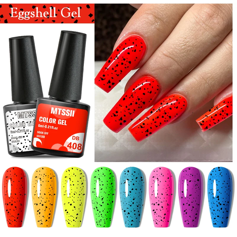 

Mtssii 2 Pcs Eggshell Gel Nail Polish Set Fluorescence Bright Effect Transparent Gel Soak Off Nail Art Gel With Any Color Base