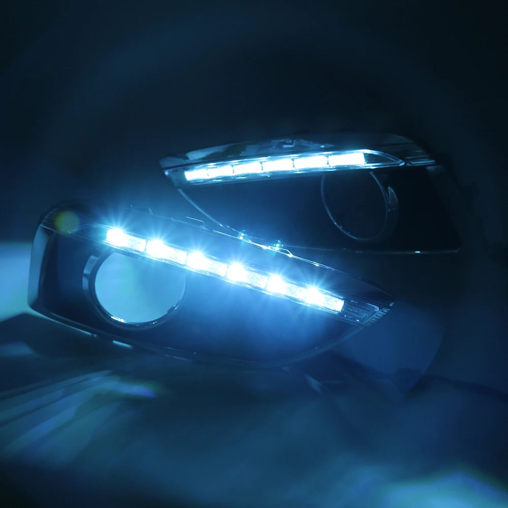 

3 Color LED DRL Day Light for Hyundai Tucson Facelift 2010 2011 2012 2013 Daytime Running Light Driving Fog Lamp w/ Turn Signal