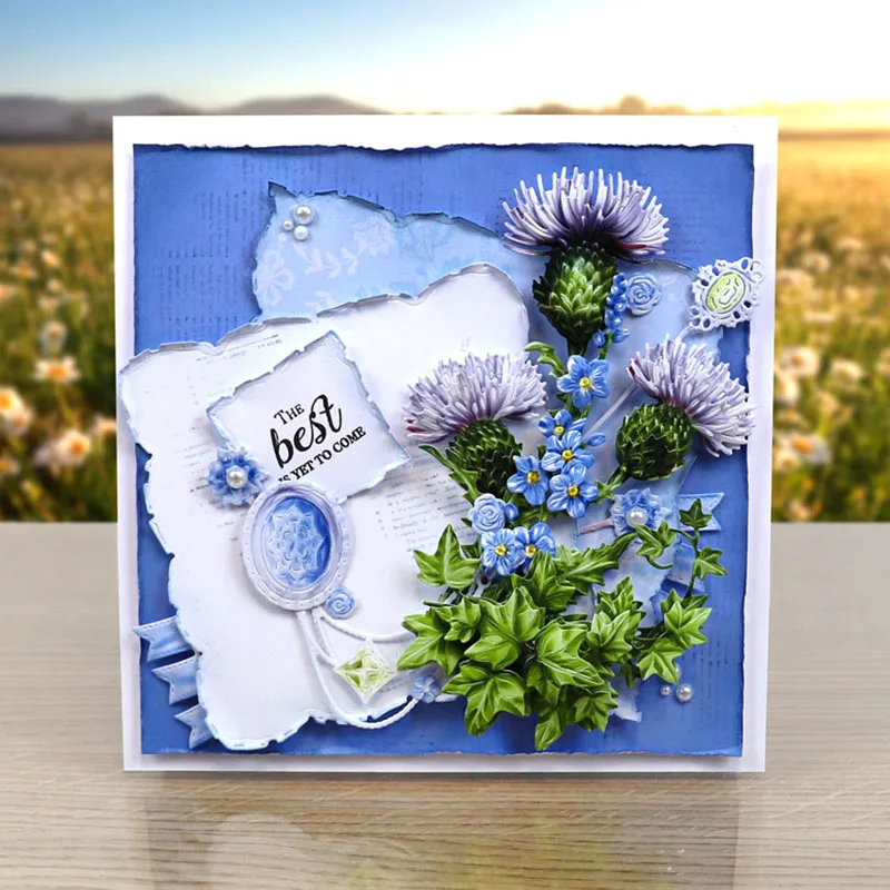 

Blossoming Flowers Decoration Metal Cutting Dies Flourishing Flowers&Leaves Die Cuts For Card Making New 2019 Crafts Cards