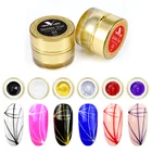 6 шт. * 8 г Venalisa Draw Spider гель набор дизайн ногтей Золотой белый цвет замачиваемый УФ светодиодный 3D тиснение серебряный черный гель для рисования