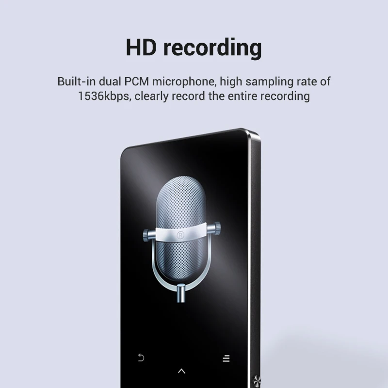 

MP3 Player HiFi Lossless Sound Alloy Shell Music Player with E-reading Wireless Bluetooth Connection ND998